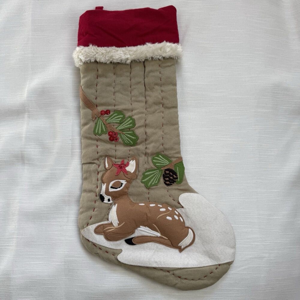 Pottery Barn Kids Deer Woodland Christmas Stocking